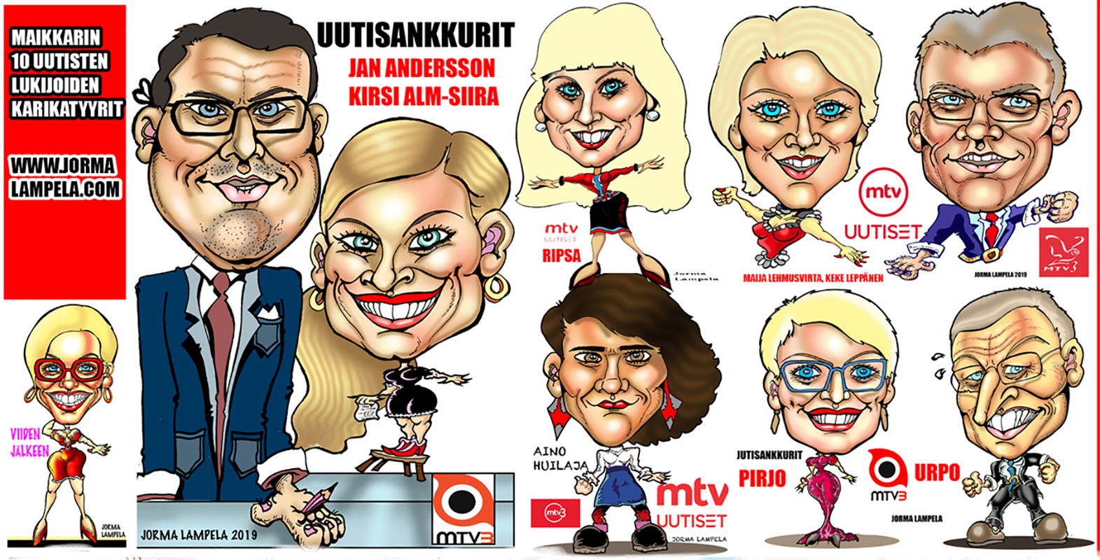 Karikatyyrit Muotokuvat Jorma Lampela