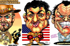 CARICATURES-KARIKATYYRIT-MUOTOKUVA-CLINT-EASTWOOD-SYLVESTER-STALLONE-ROCKY-RAMBO-JACK-NICHOLSON