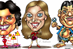 karikatyyrjö-muotokuvia-anne-berner-li-andersson-timo-soini