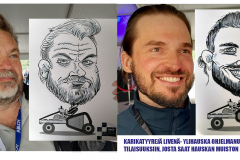 YRITYKSESI-JUHLIIN-HAUSKIN-OHJELMANUMERO-KARIKATYYRITAITEILIJA-JORMA-LAMPELA